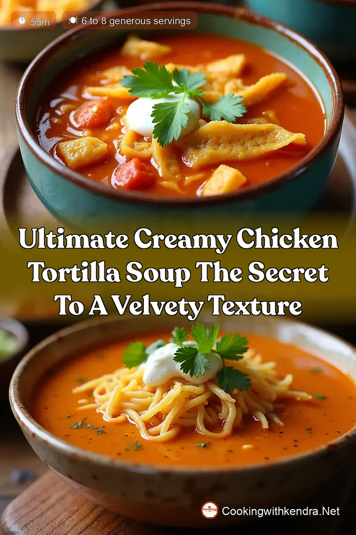 Ultimate Creamy Chicken Tortilla Soup The Secret to a Velvety Texture