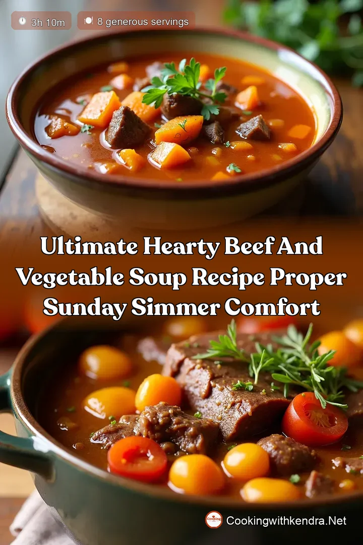 Ultimate Hearty Beef and Vegetable Soup Recipe Proper Sunday Simmer Comfort