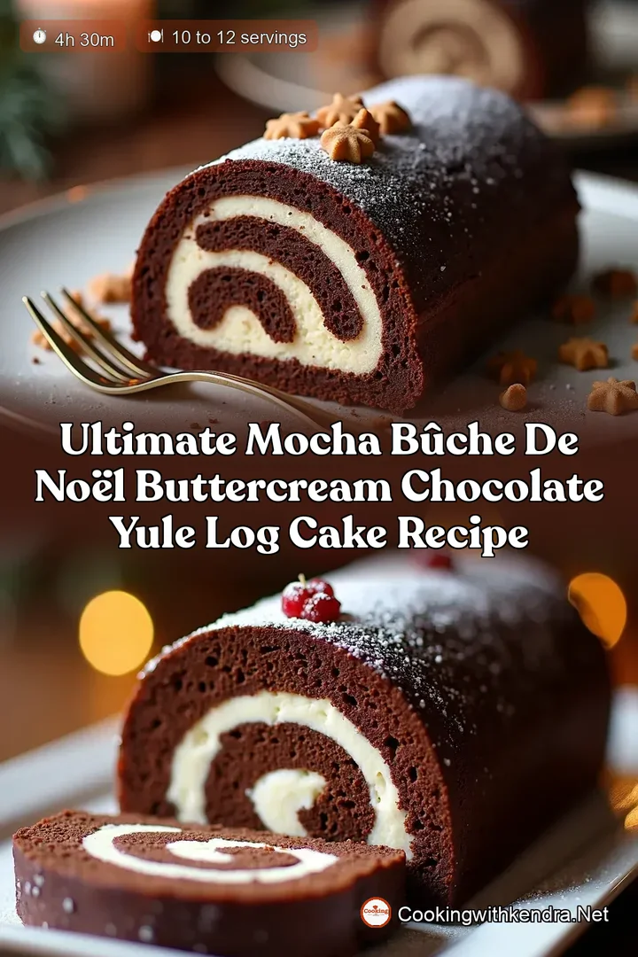 Ultimate Mocha B&ucirc;che de No&euml;l Buttercream Chocolate Yule Log Cake Recipe