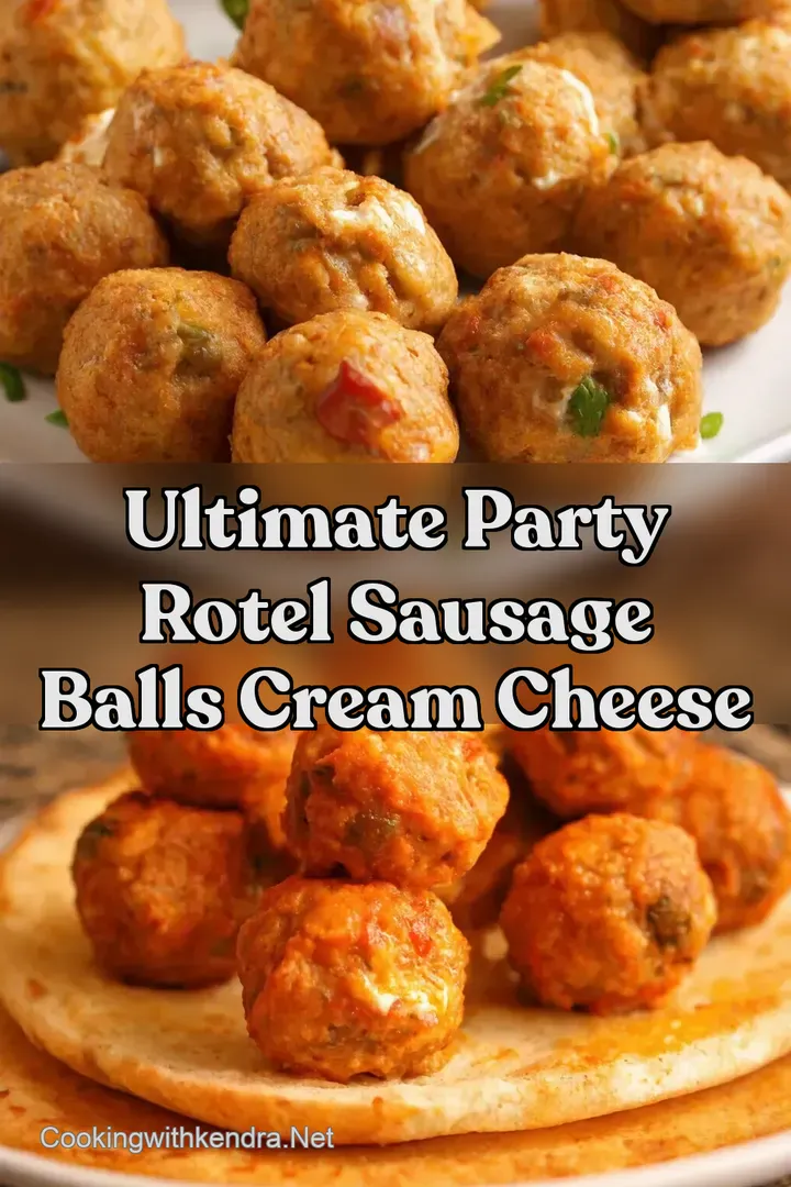Ultimate Party Rotel Sausage Balls Cream Cheese