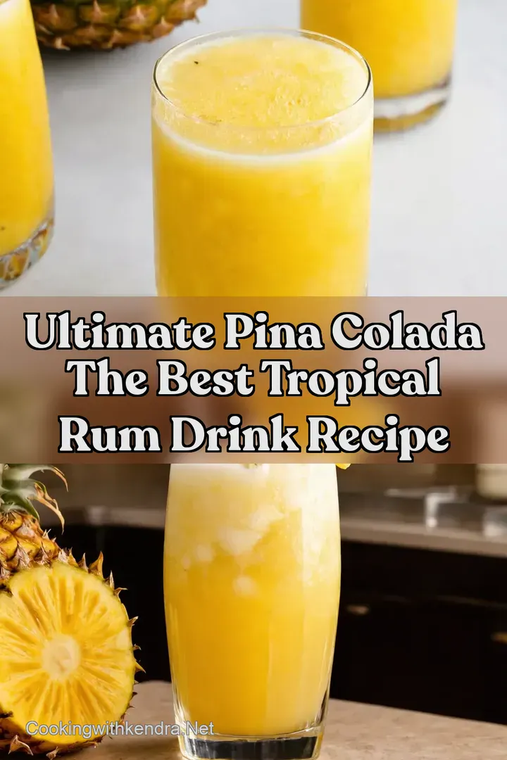 Ultimate Pina Colada The Best Tropical Rum Drink Recipe : PIN FOR LATER Ultimate Pina Colada The Best Tropical Rum Drink Recipe