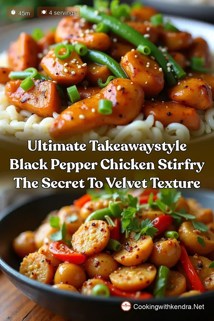 Ultimate TakeawayStyle Black Pepper Chicken StirFry The Secret to Velvet Texture