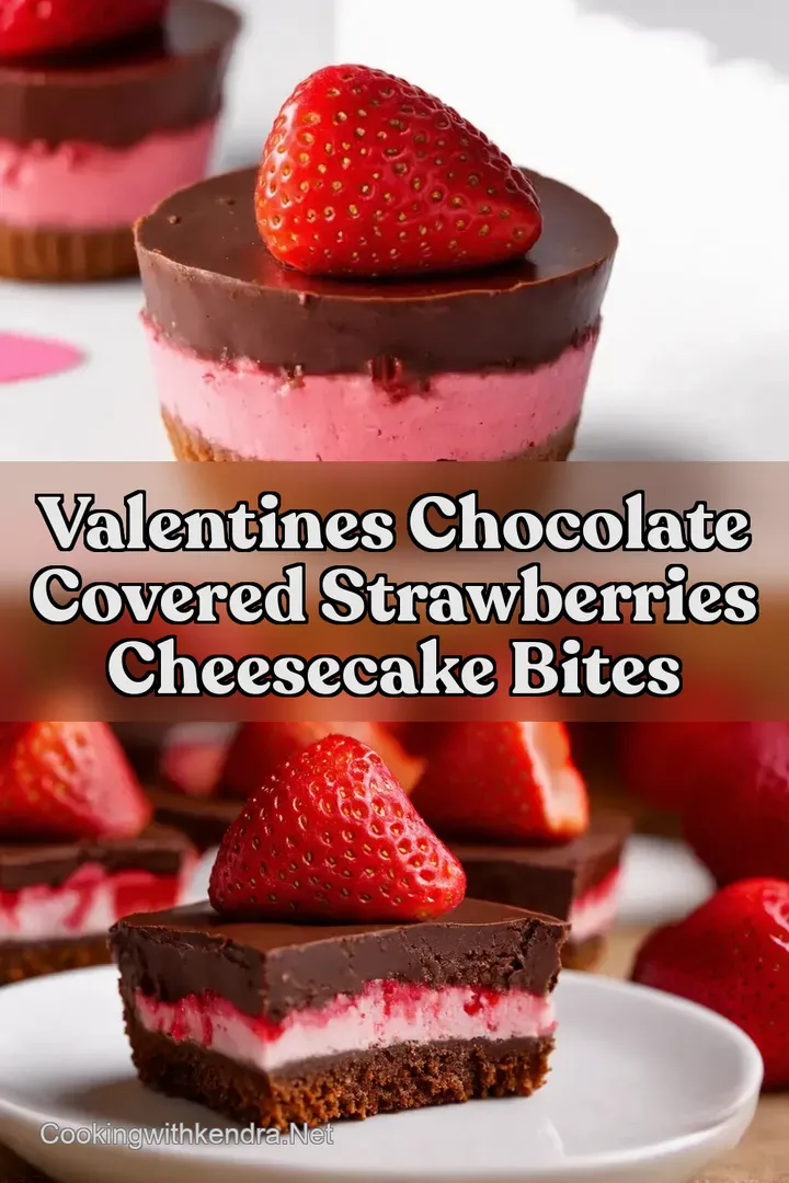 Valentines Chocolate Covered Strawberries Cheesecake Bites