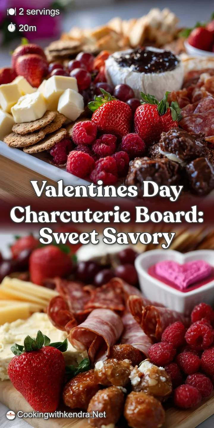 Valentines Day Charcuterie Board: Sweet Savory