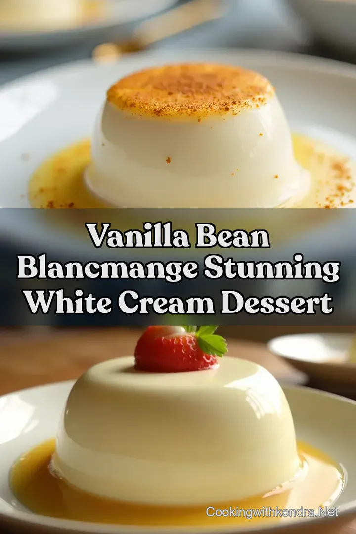 Vanilla Bean Blancmange Stunning White Cream Dessert