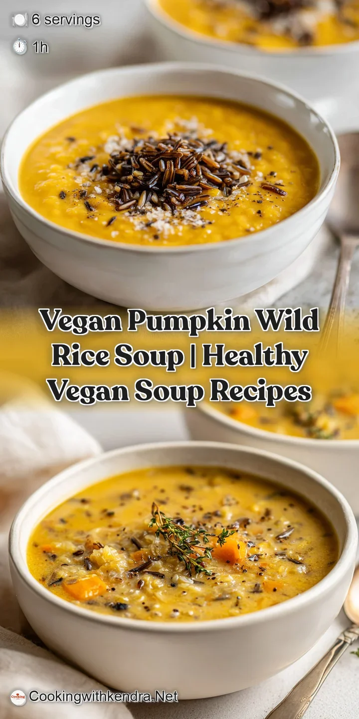 Close-up of a spoonful of vibrant orange pumpkin soup, showing creamy texture and chewy wild rice.