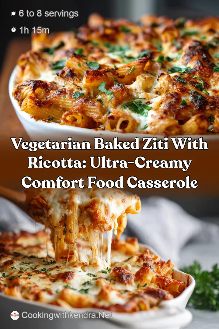Vegetarian Baked Ziti with Ricotta: Ultra-Creamy Comfort Food Casserole