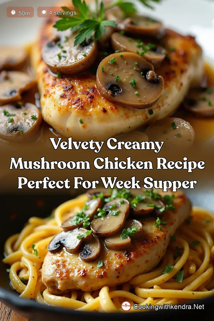 Velvety Creamy Mushroom Chicken Recipe Perfect for Week Supper