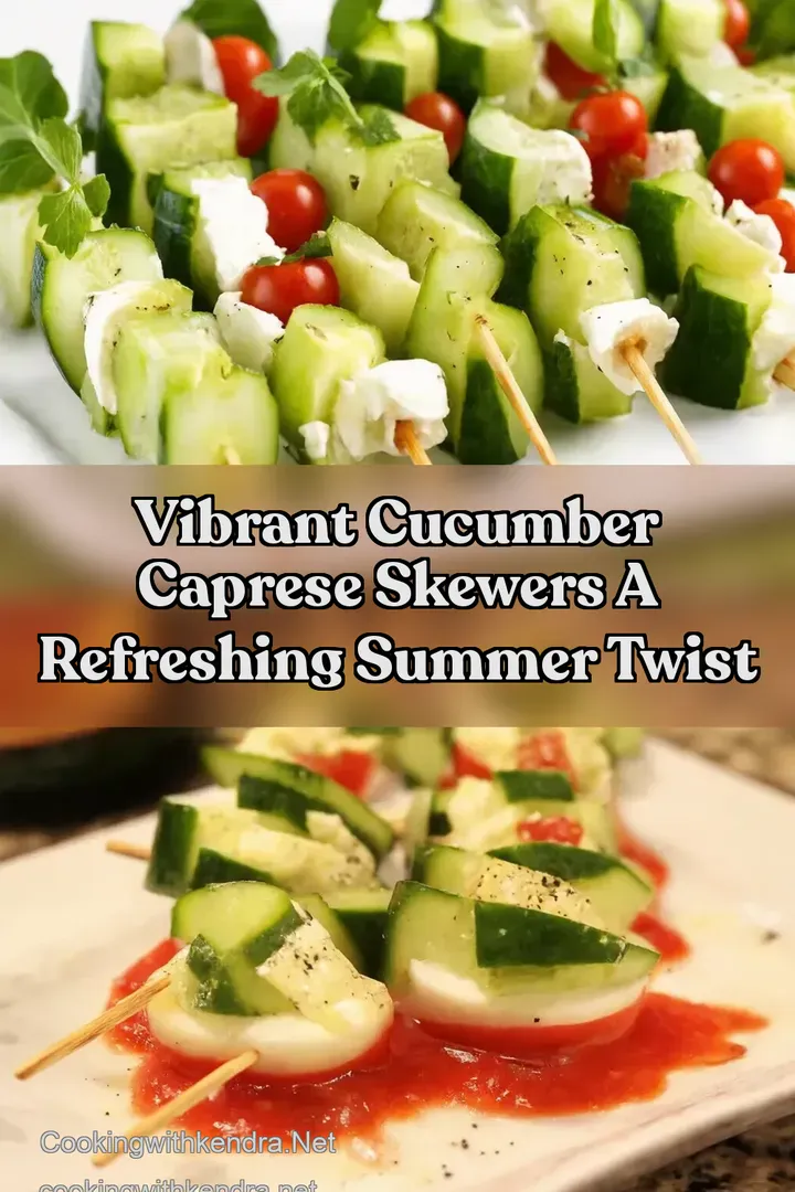 Vibrant Cucumber Caprese Skewers A Refreshing Summer Twist
