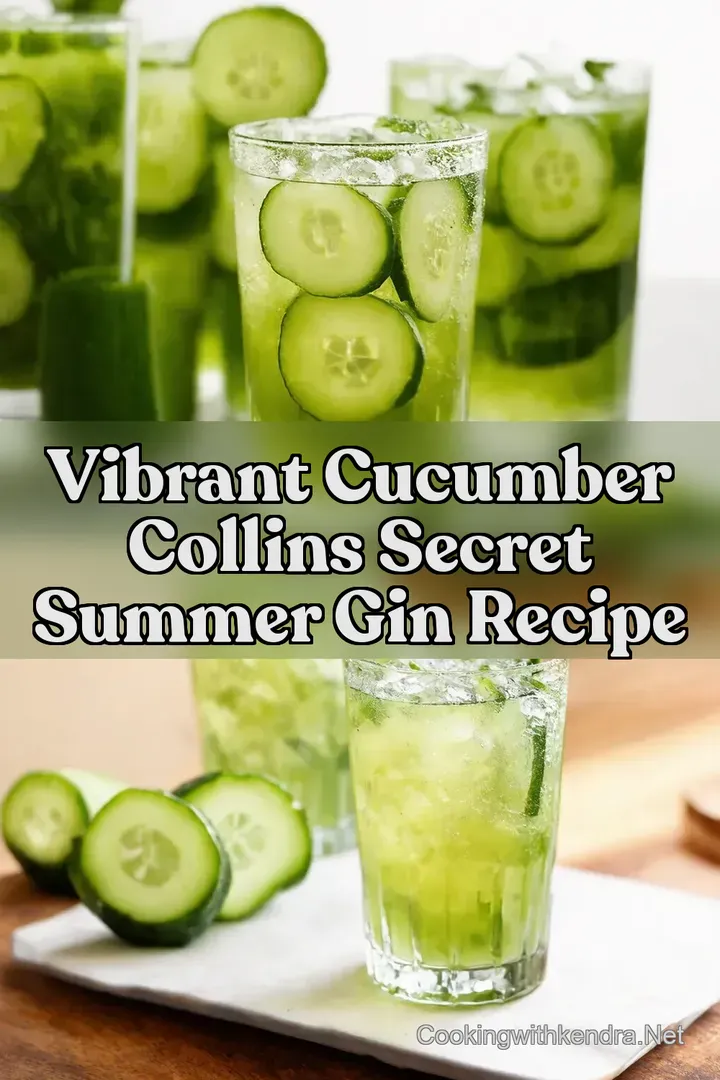 Vibrant Cucumber Collins Secret Summer Gin Recipe : PIN FOR LATER Vibrant Cucumber Collins Secret Summer Gin Recipe