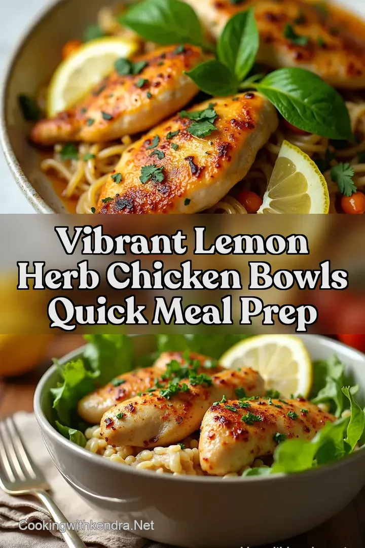 Vibrant Lemon Herb Chicken Bowls Quick Meal Prep