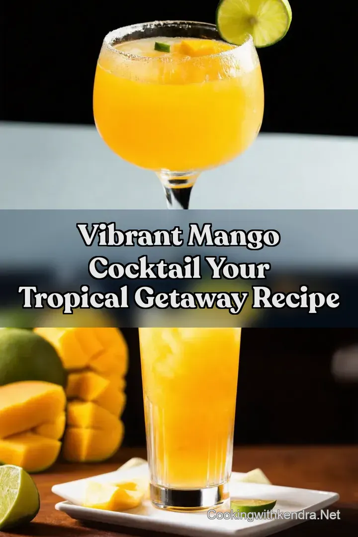 Vibrant Mango Cocktail Your Tropical Getaway Recipe : PIN FOR LATER Vibrant Mango Cocktail Your Tropical Getaway Recipe