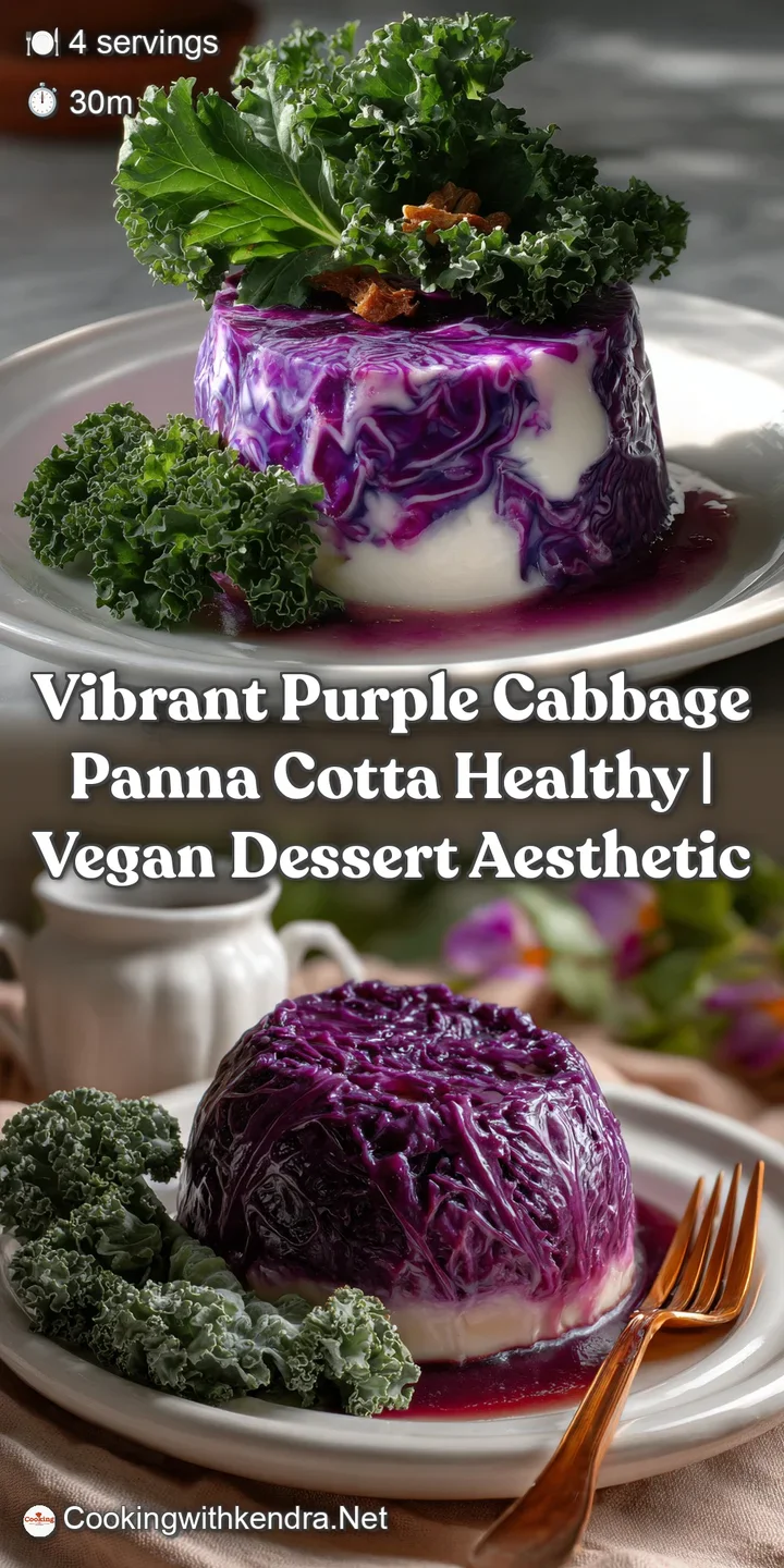 Vibrant Purple Cabbage Panna Cotta Healthy | Vegan Dessert Aesthetic