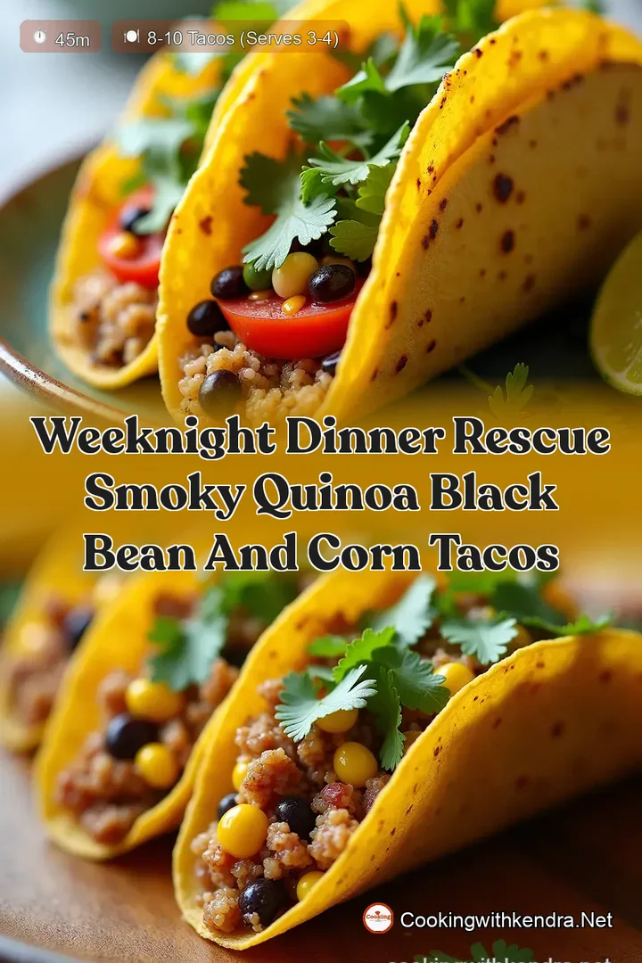 Weeknight Dinner Rescue Smoky Quinoa Black Bean and Corn Tacos