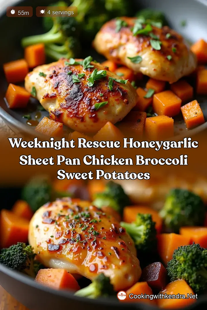 Weeknight Rescue HoneyGarlic Sheet Pan Chicken Broccoli Sweet Potatoes