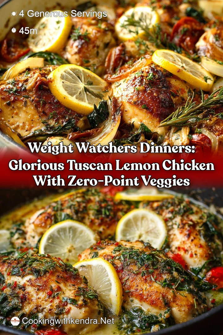 Weight Watchers Dinners: Glorious Tuscan Lemon Chicken with Zero-Point Veggies
