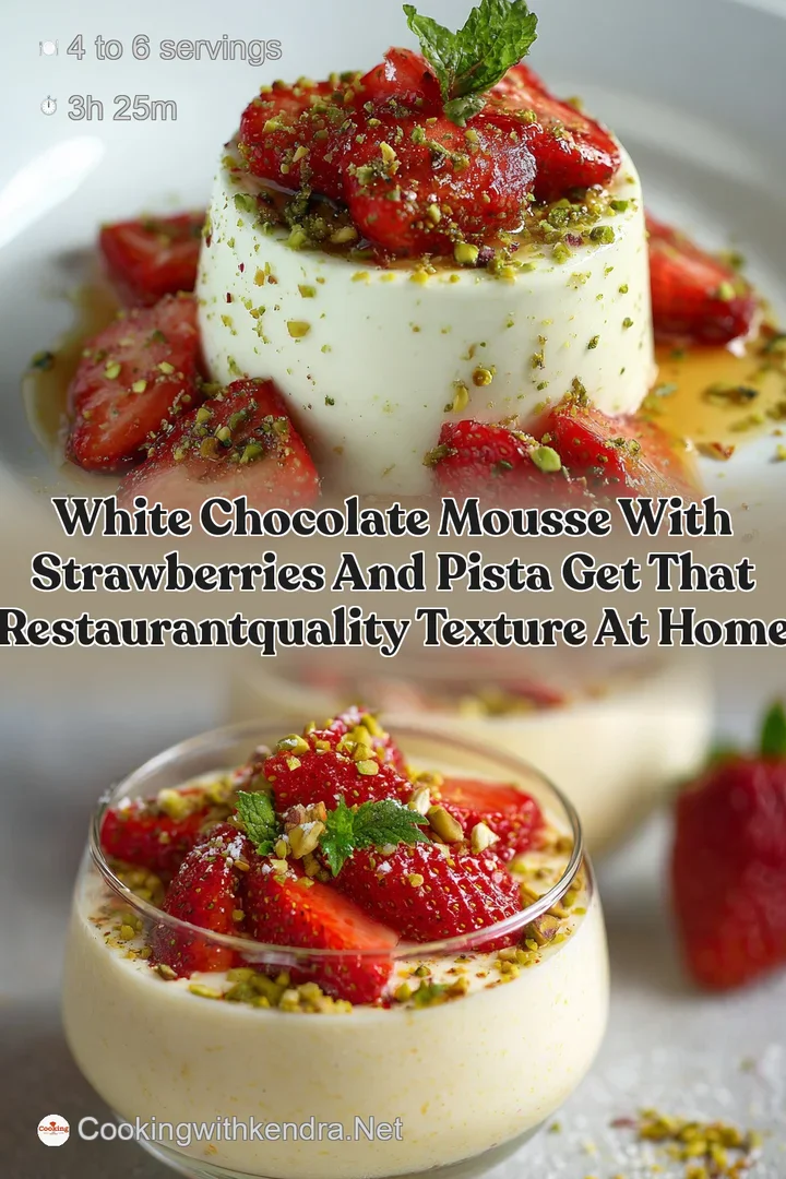 White Chocolate Mousse with Strawberries and Pista Get that RestaurantQuality Texture at Home