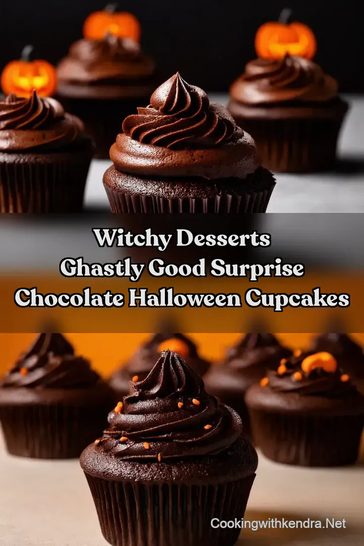 Witchy Desserts Ghastly Good Surprise Chocolate Halloween Cupcakes