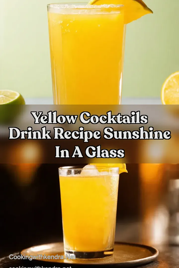 Yellow Cocktails Drink Recipe Sunshine in a Glass