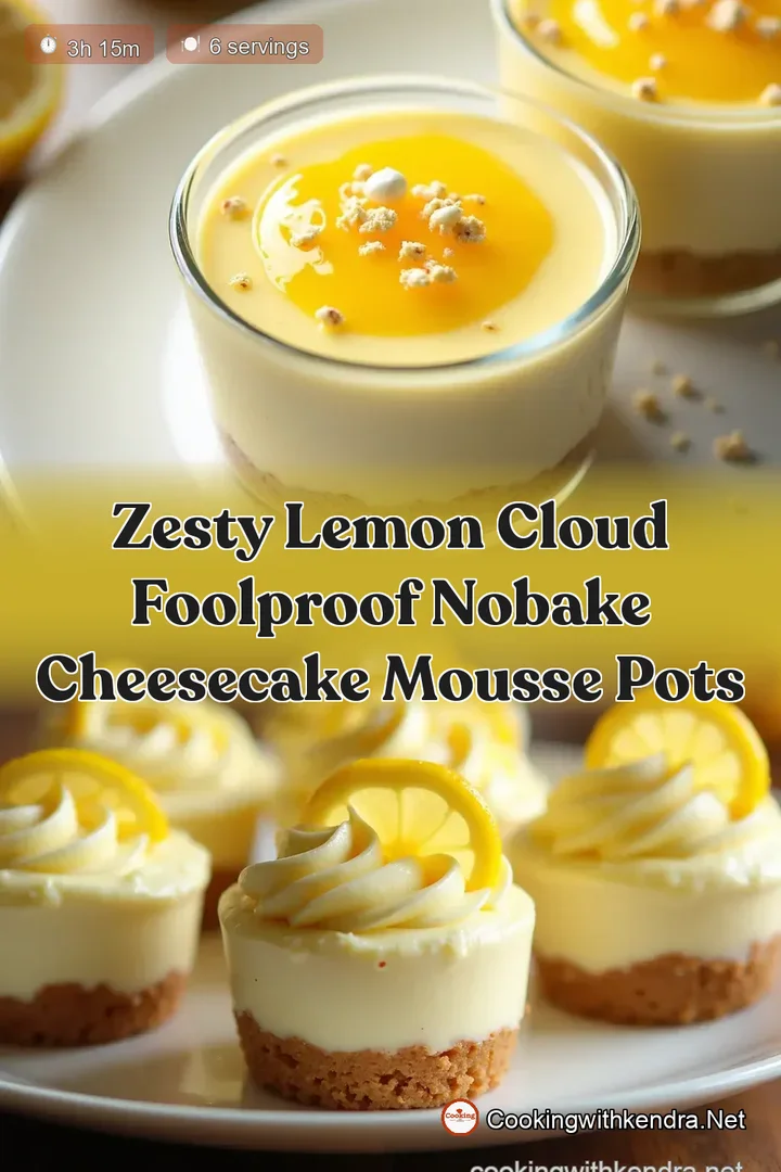 Zesty Lemon Cloud Foolproof NoBake Cheesecake Mousse Pots