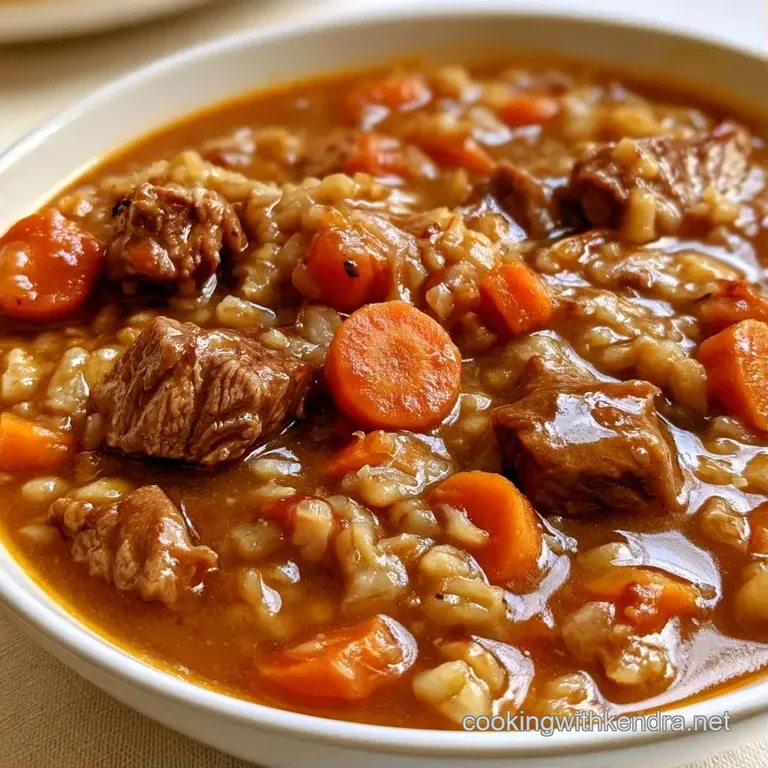 A steaming ceramic bowl of rich beef stew topped with fresh parsley, paired with a slice of crusty toasted bread.