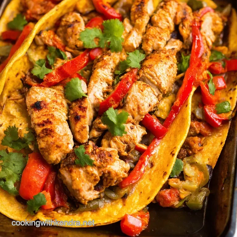 30Minute Sheet Pan Chicken Fajitas Fiesta on a Baking Sheet presentation