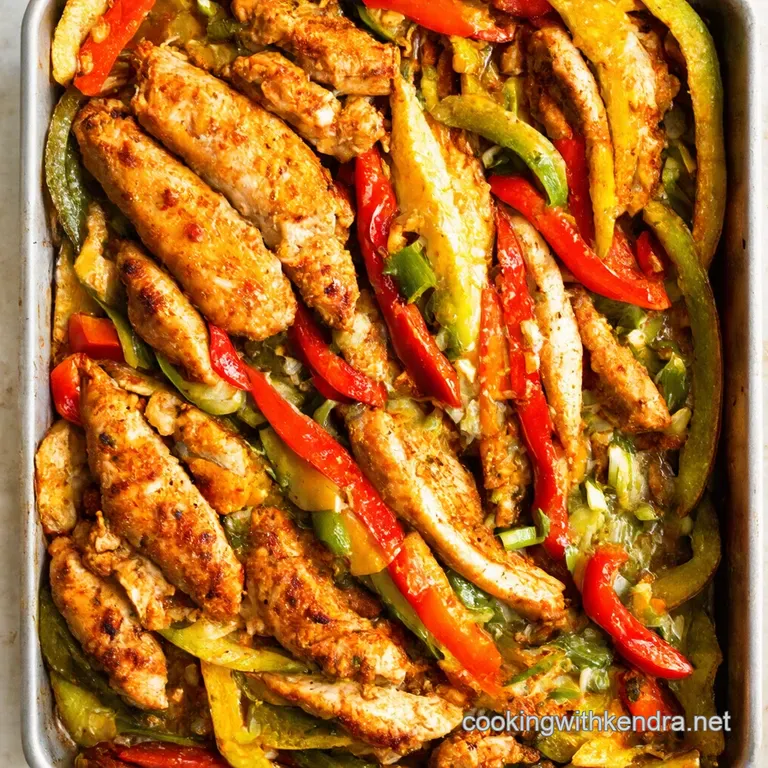30Minute Sheet Pan Chicken Fajitas Fiesta on a Baking Sheet