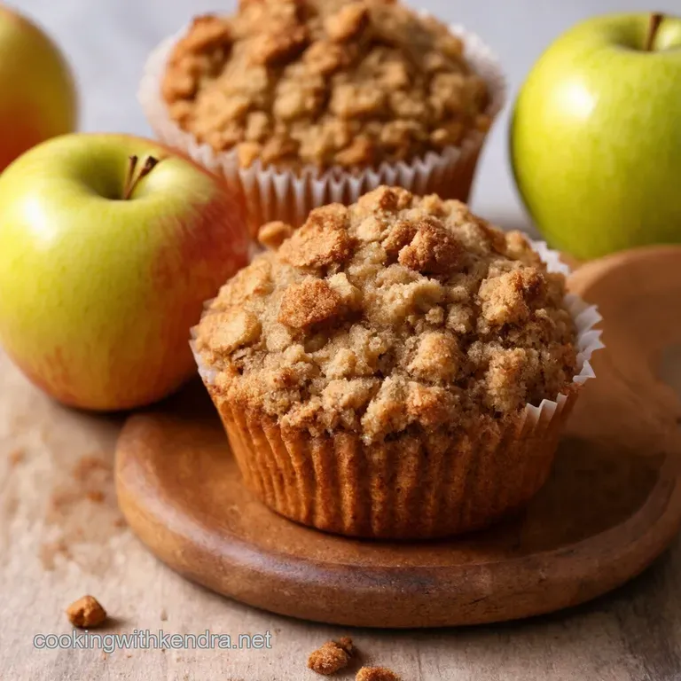 Absolutely Scrumptious Spiced Apple Crumble Muffins presentation
