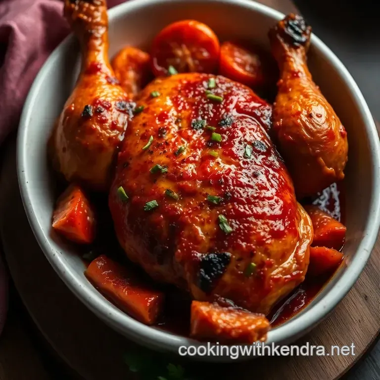 Achiote Roasted Chicken: A Tropical Delight presentation