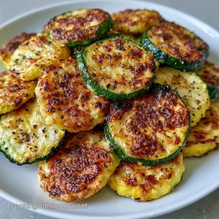 Sliced yellow and green summer squash arranged on a ceramic platter, glistening with olive oil and sea salt.