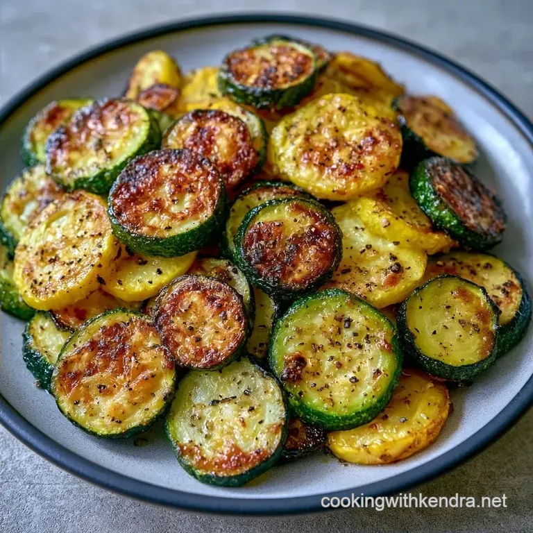 Roasted Air Fryer Zucchini and Squash