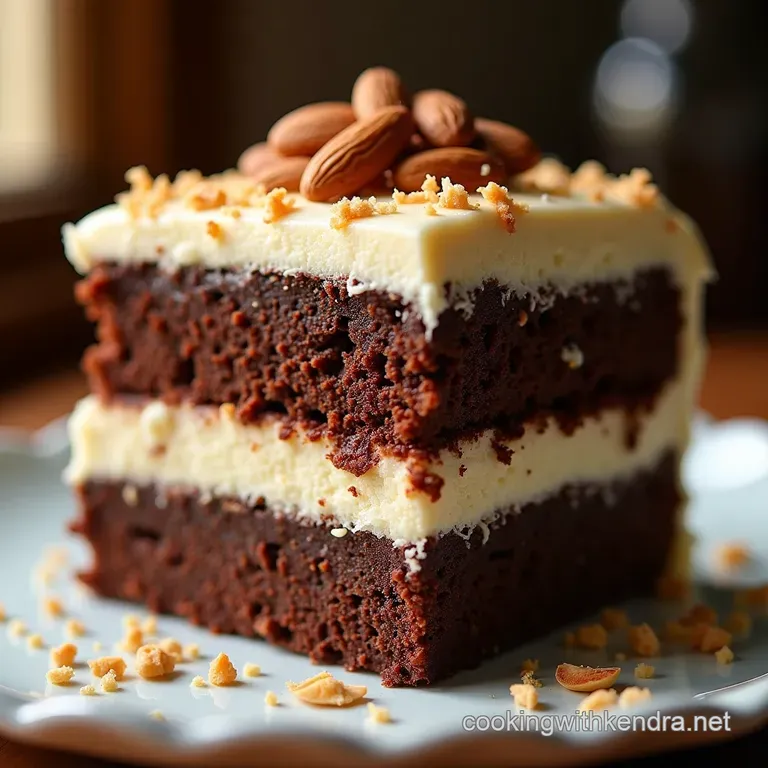 The Ultimate Almond Joy Layer Cake Chocolate Coconut and Almond Bliss presentation