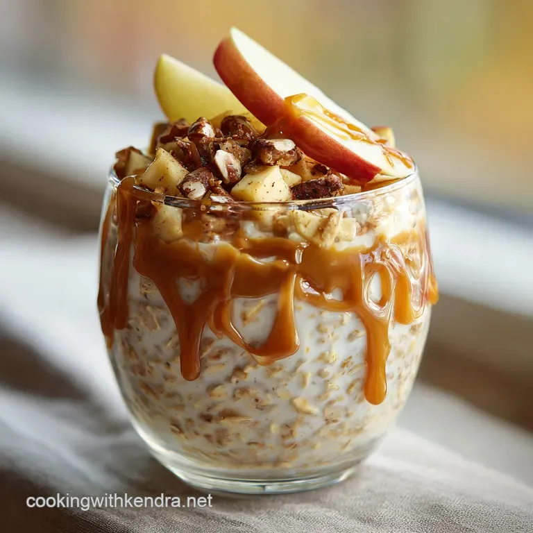 Apple Pie Overnight Oats with Spiced Compote: a High Protein Prep presentation