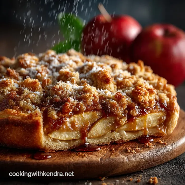 The Ultimate Apple Crumble Pizza Comfort Dessert with a Crispy Crust