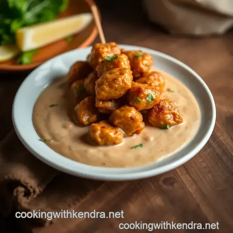 Authentic Chicken Satay with Peanut Sauce presentation