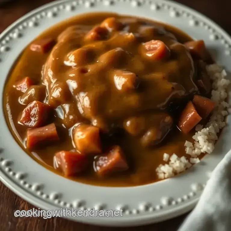 Authentic Red Eye Gravy presentation