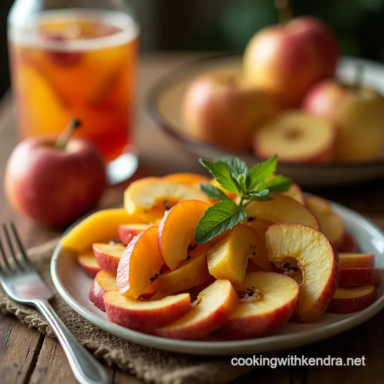 Autumn Orchard White Sangria presentation