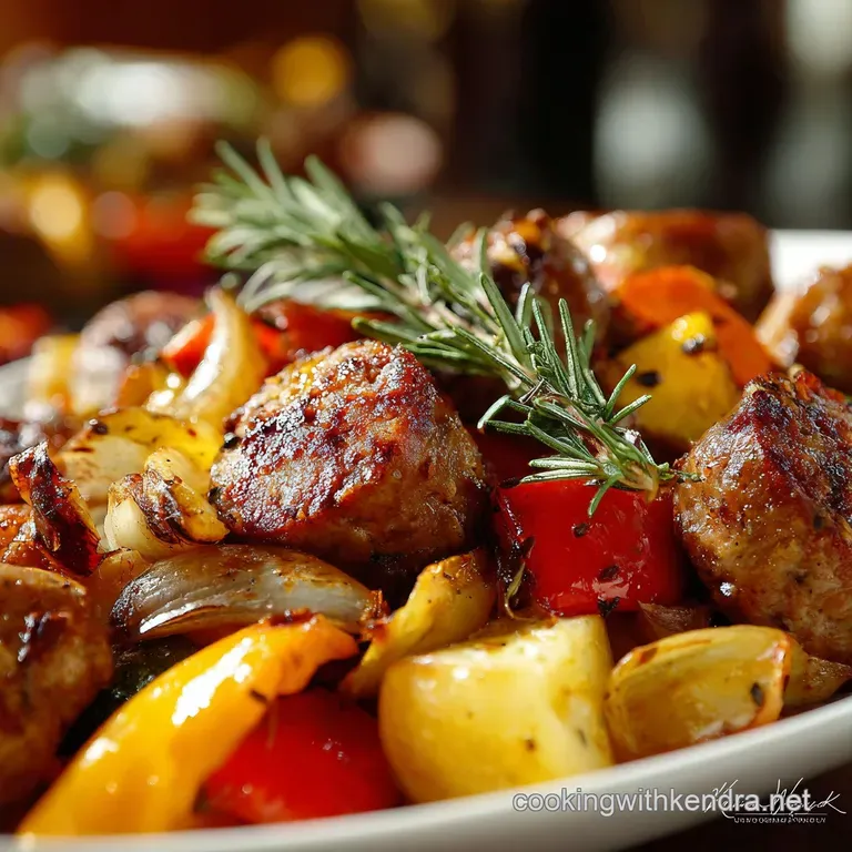 Autumn Sausage Veggie and Apple Sheet Pan Dinner the Mapledijon Warmup presentation