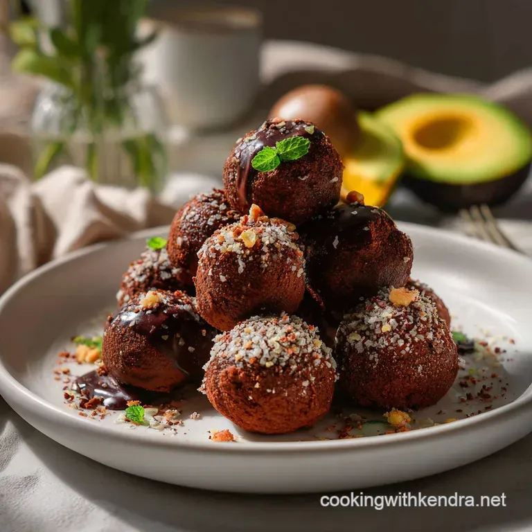 Healthy Avocado Cacao Truffles Easy Vegan: Rich & Ready presentation