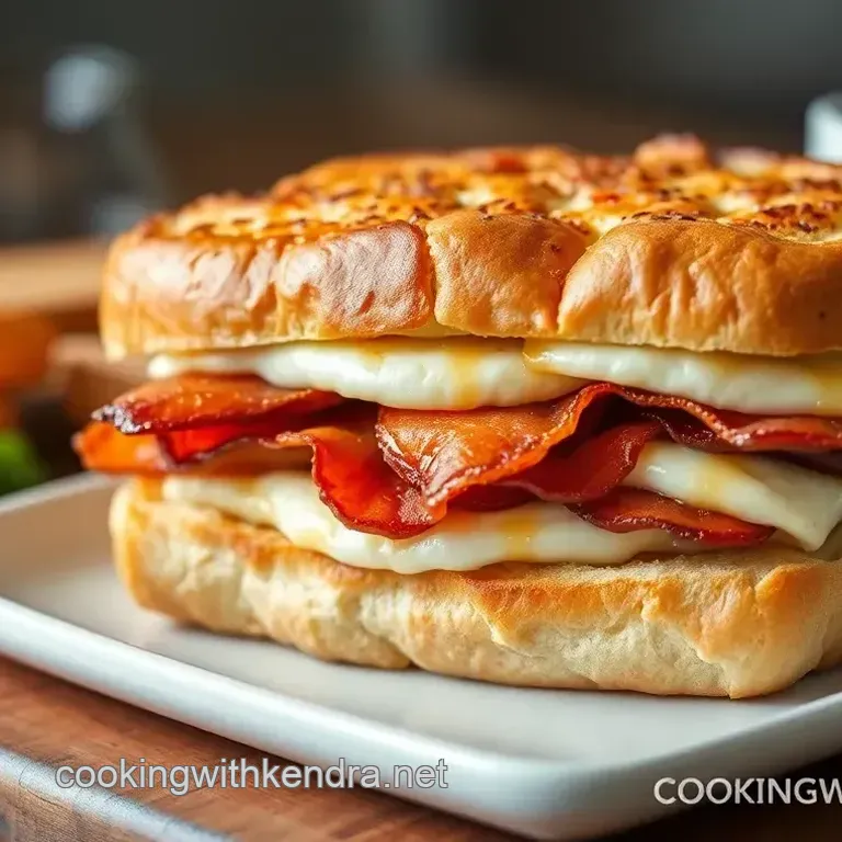 Fry Bacon Gorgonzola Sandwich Delight