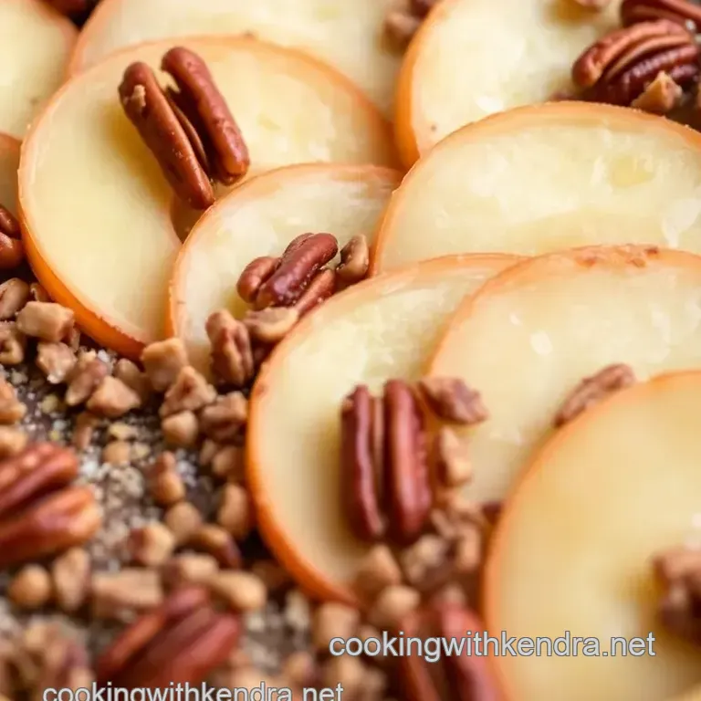Delightful Apple Pecan Tart with Flaky Puff Pastry presentation