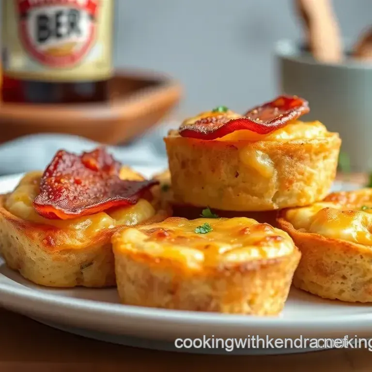 Bake Bacon Beer Cheddar English Muffin Bites