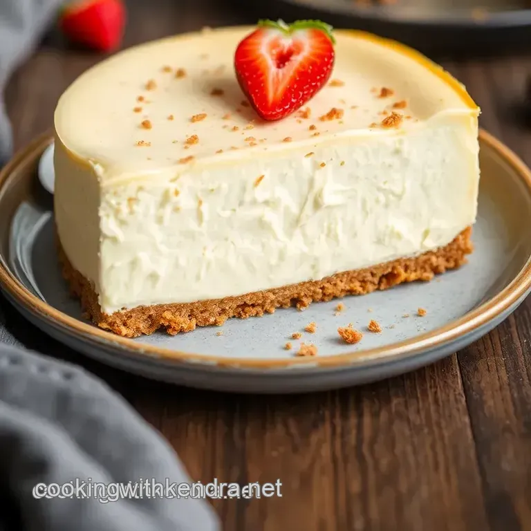 Easy & Creamy No-Butter Cheesecake presentation
