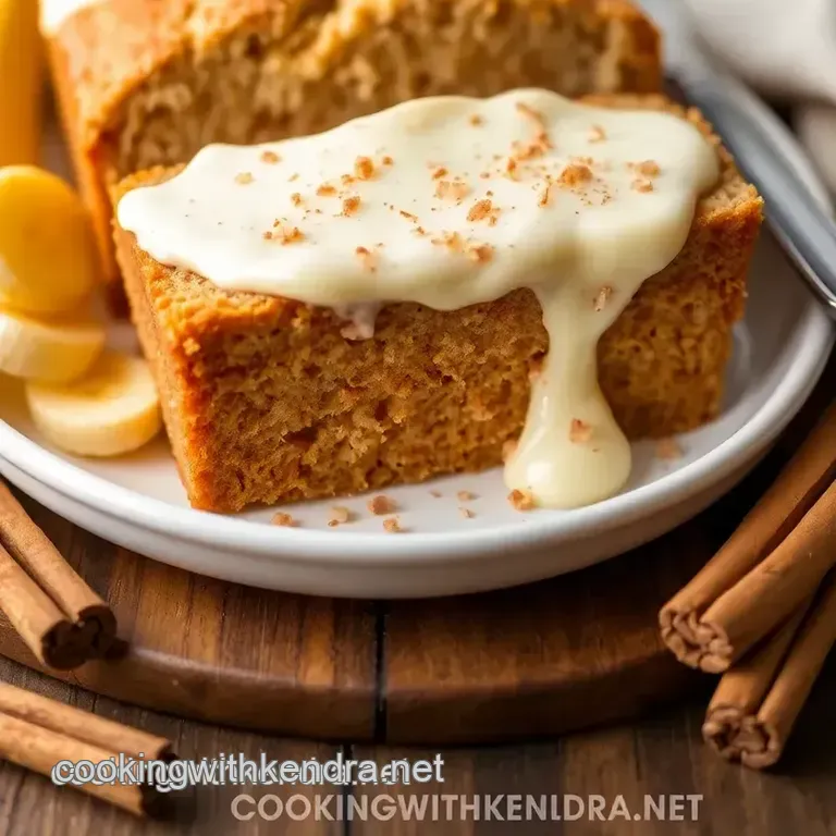 Creamy Banana Bread with Sweet Cinnamon Swirls presentation