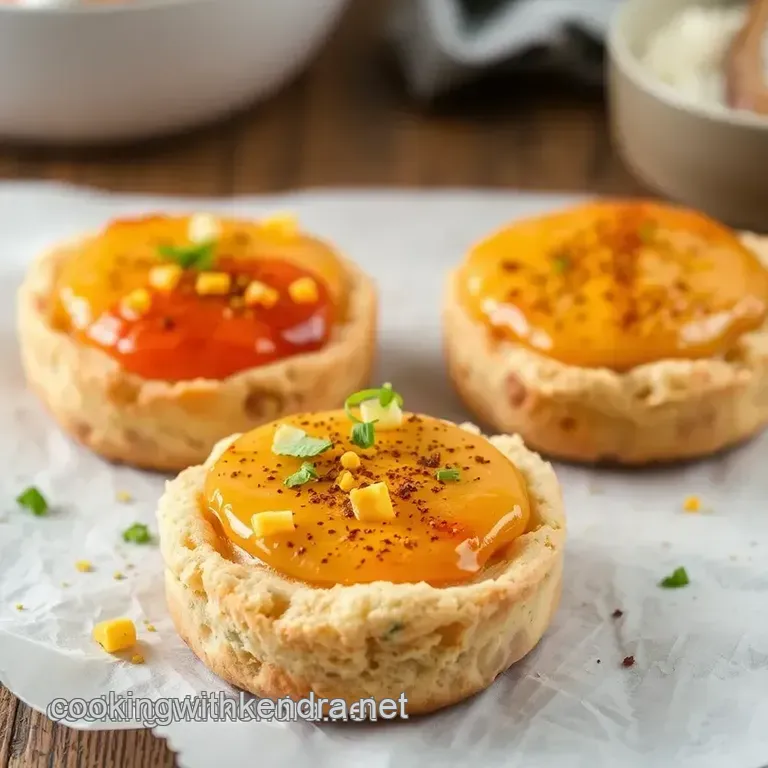 Zesty English Muffins with Flavorful Toppings presentation