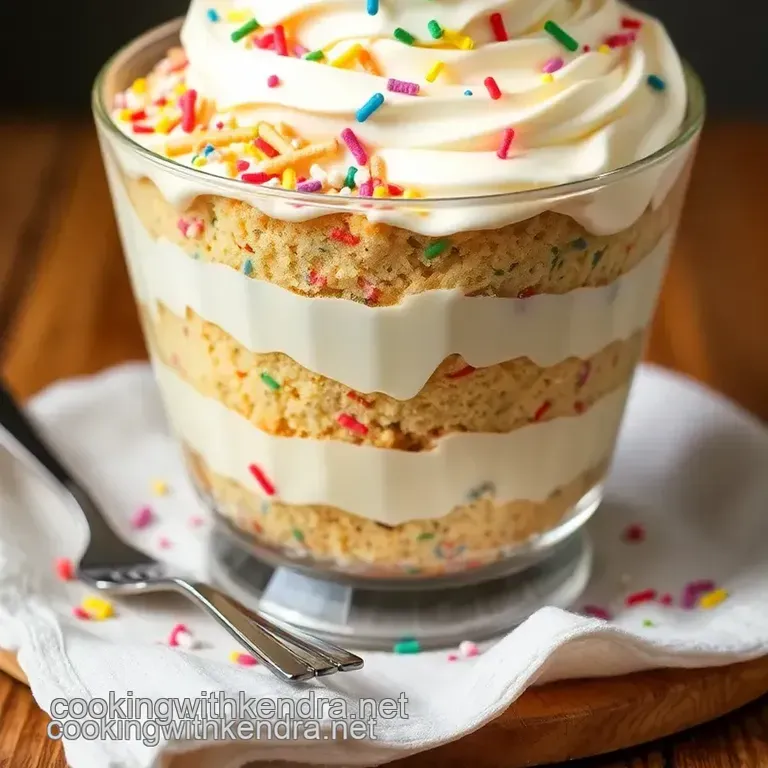 Delightfully Easy Funfetti Cake Trifle presentation