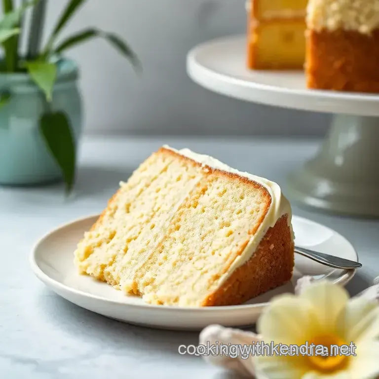 Gluten-Free Vanilla Cake presentation