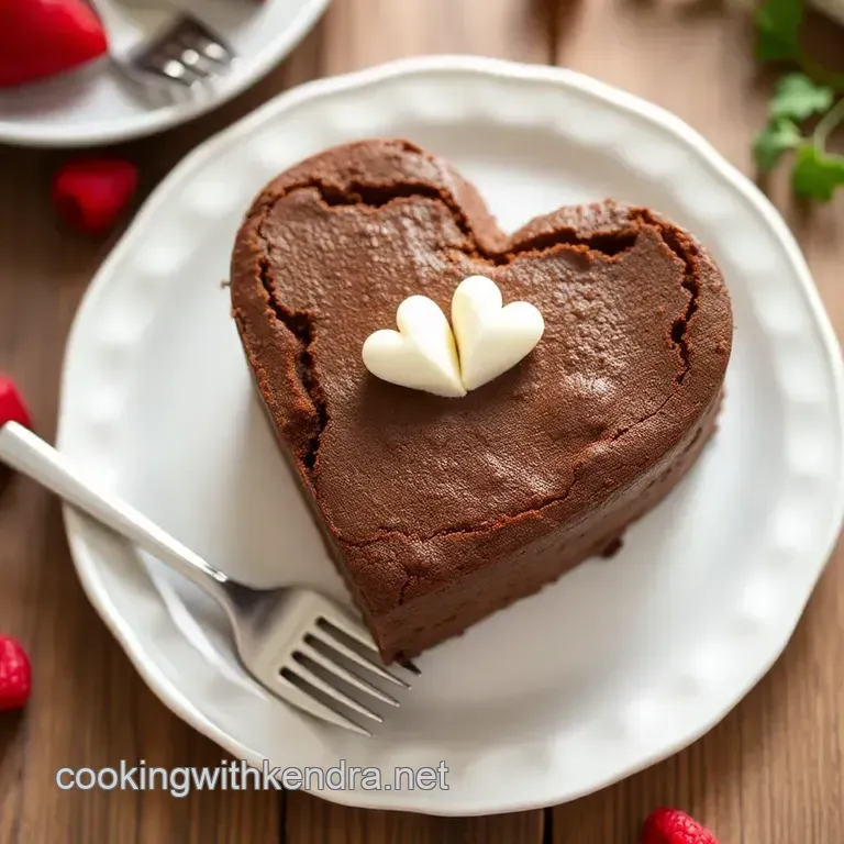 Heart-Shaped Chocolate Cake presentation