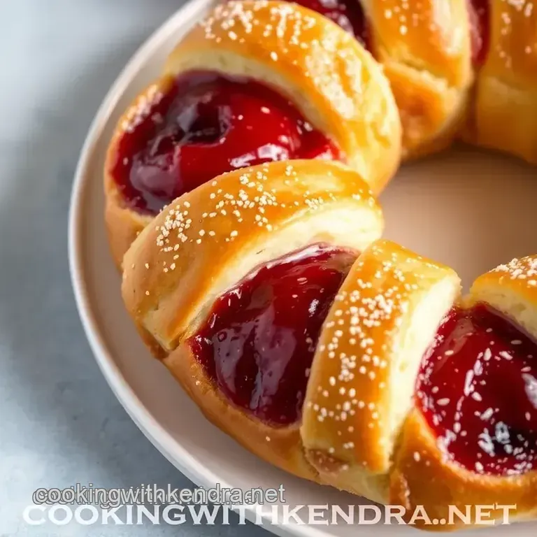 Bake Jam Danish Ring with Sweet Fruit Filling presentation