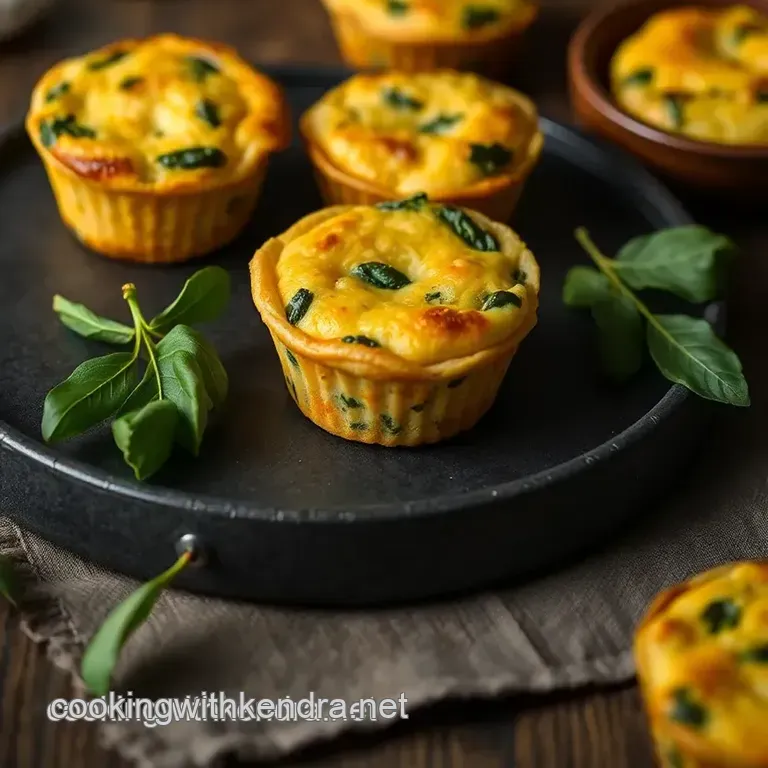 Spinach Mini Quiche Muffins: Bite-Sized Savory Goodness presentation